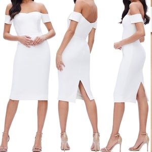 Dress the Population - white Bailey Dress - size L